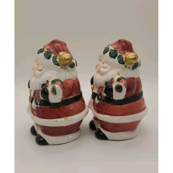 Vintage Christmas Holiday Table Santa Salt and Pepper Shakers - Picture 7 of 7